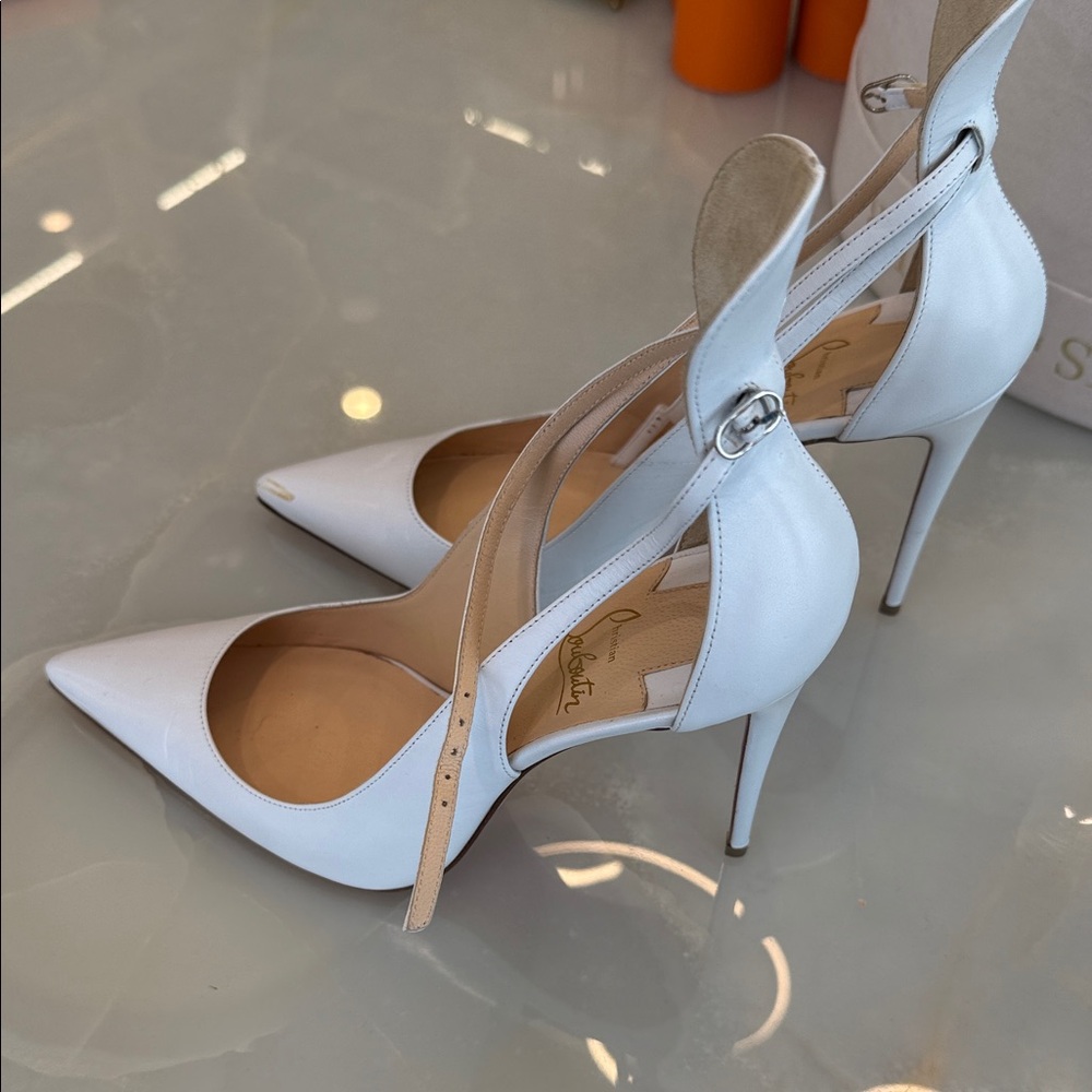 Christian Louboutin White Women's Heels - Picture 3 of 9